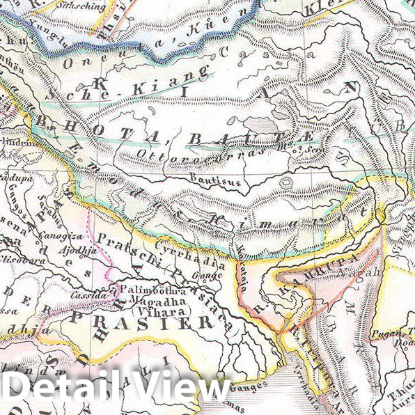 Historic Map : Spruner Map of Asia at The end of The 2nd Century (Han China) , 1855, Vintage Wall Art