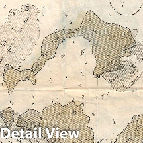 Historic Map : U.S. Coast Survey Map or Chart of The Mouth of St. Johns River, Florida, 1857, Vintage Wall Art