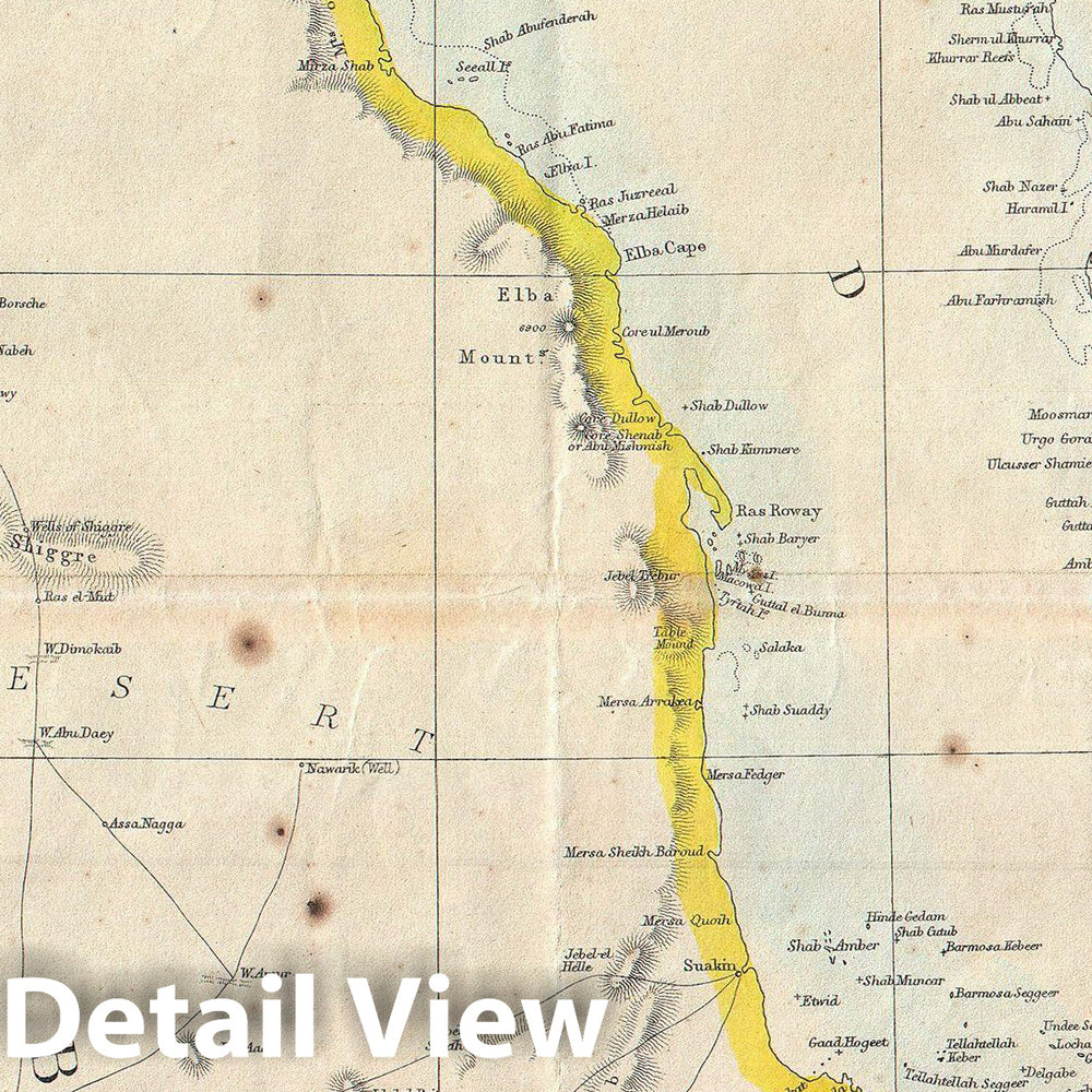 Historic Map : Dispatch Atlas Map of Egypt, Nubia, Abyssinia and The Red Sea, 1858, Vintage Wall Art