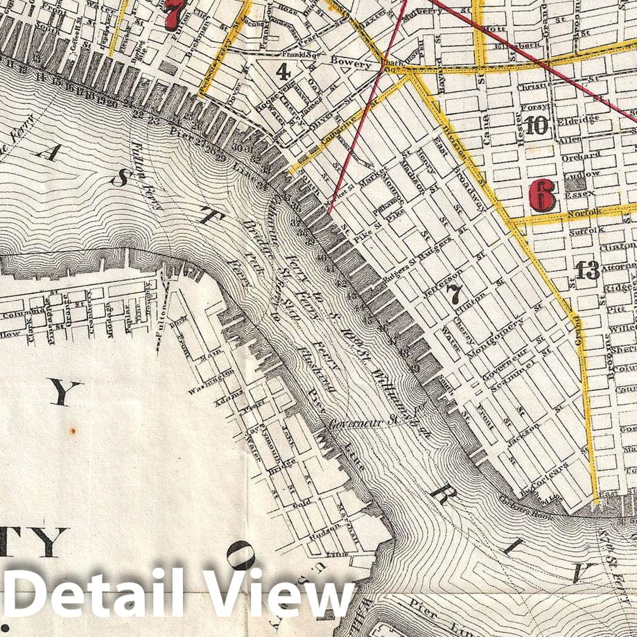 Historic Map : Valentine Map of New York City, 1860, Vintage Wall Art