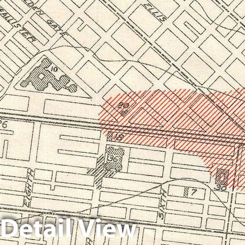 Historic Map : Geological Survey Map of San Francisco After 1906 Earthquake , 1907, Vintage Wall Art