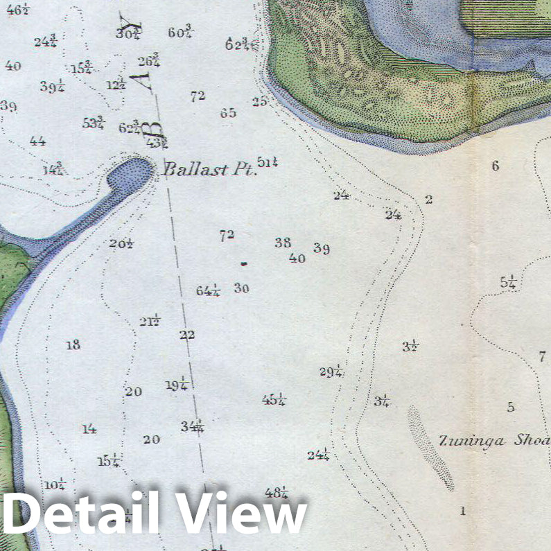 Historic Map : U.S.C.S. Map of San Diego Bay & Los Coronados , 1853, Vintage Wall Art