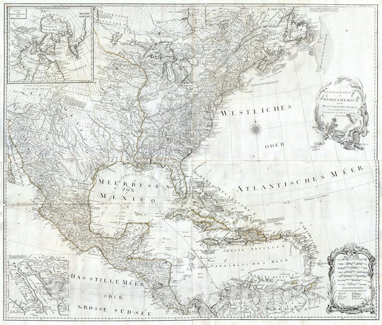 Historic Map : Schraembl, Pownall Map of North America & The West Indies , 1788, Vintage Wall Art