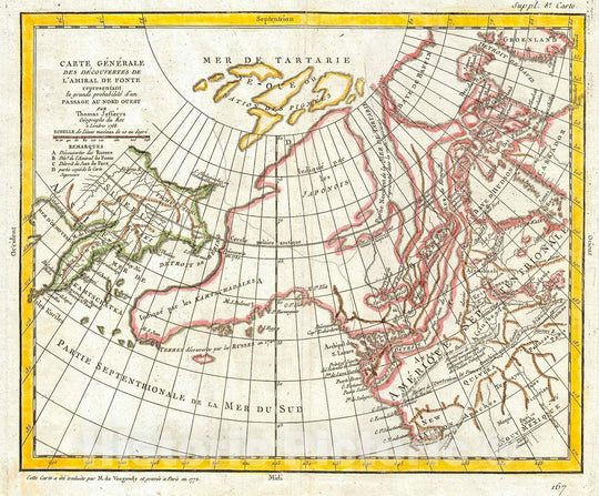 Historic Map : Vaugondy, Diderot Map of Alaska, The Pacific Northwest & The Northwest Passage , 1772, Vintage Wall Art