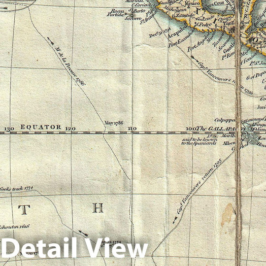 Historic Map : Cary Map of The Western Hemisphere (America & Polynesia) , 1799, Vintage Wall Art