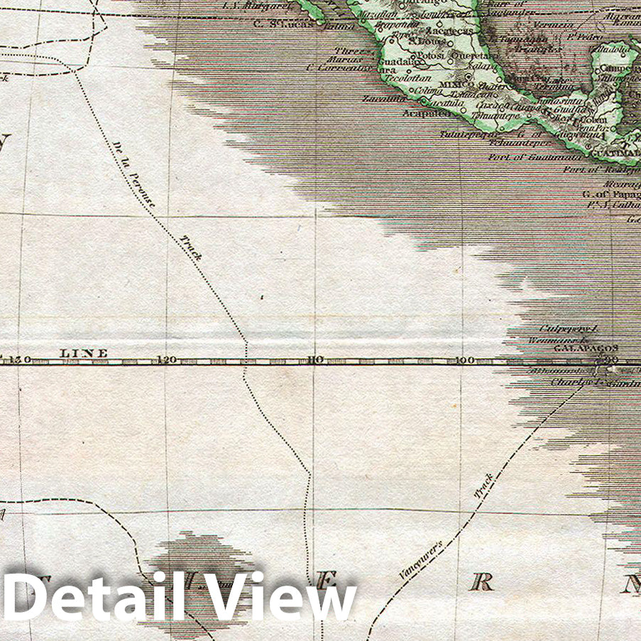 Historic Map : Thomson Map of The Western Hemisphere (North America & South America) , 1814, Vintage Wall Art