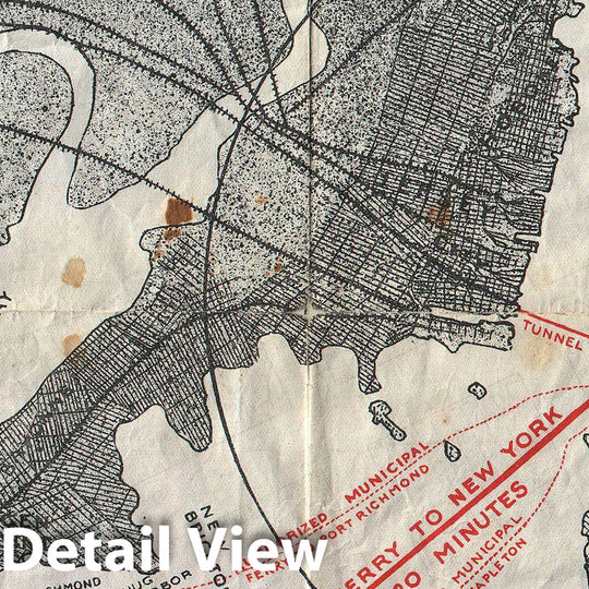 Historic Map : Wood Harmon Map of New York City (w Staten Island, Bronx, Brooklyn & Queens), 1906, Vintage Wall Art