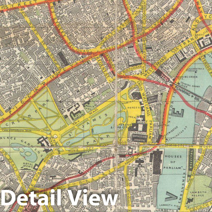 Historic Map : Smith's Tape Indicator Map of London (Pocket Map), 1910, Vintage Wall Art