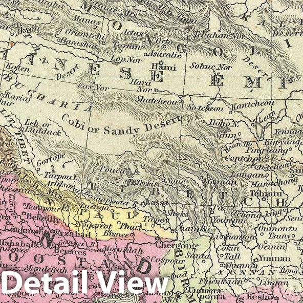 Historic Map : Mitchell Map of Asia, Version 2, 1854, Vintage Wall Art