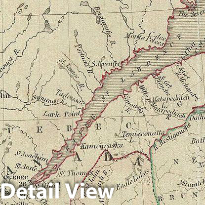 Historic Map : Chambers Map of Canada or The British Possessions in North America, 1845, Vintage Wall Art