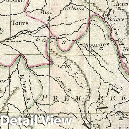 Historic Map : Bonne Map of Gaul (Gallia) or France in Ancient Roman Times, 1773, Vintage Wall Art