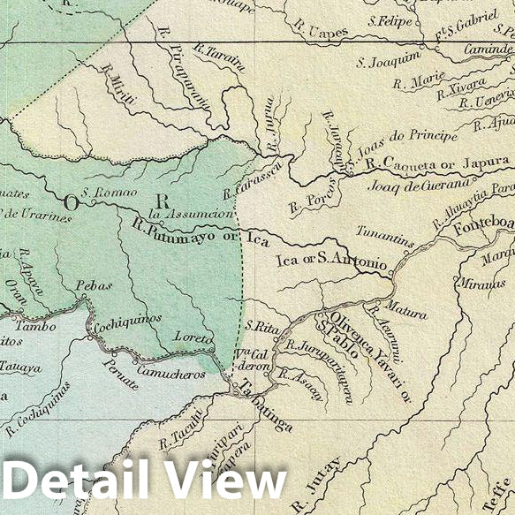 Historic Map : Black Map of Colombia and Peru, 1851, Vintage Wall Art