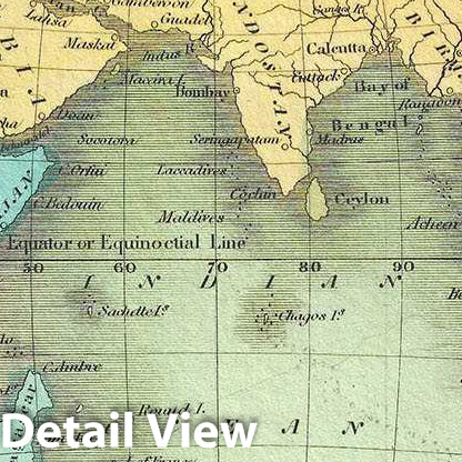 Historic Map : Burr Antique Map of The Eastern Hemisphere, 1834, Vintage Wall Art