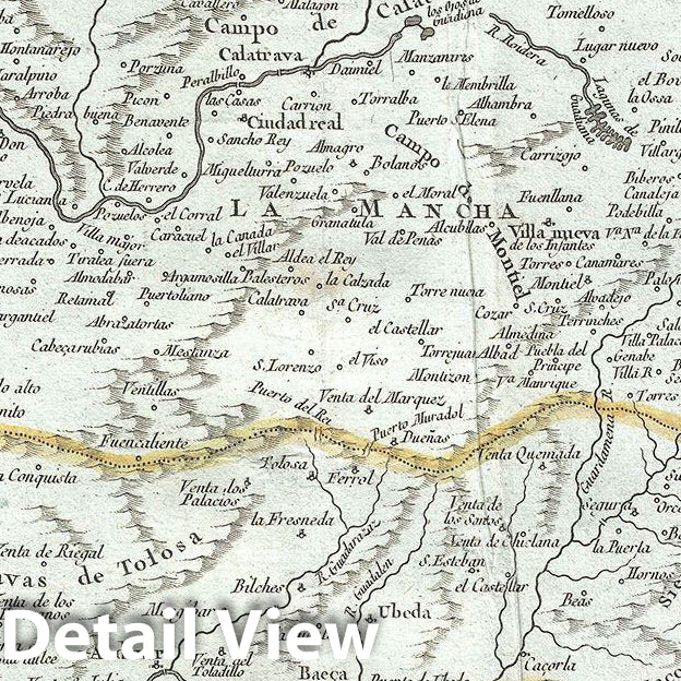 Historic Map : Vaugondy Antique Map of Southern Spain (Castile, Andalusia, EIN xtremadura, Murcia, Valencia), 1751, Vintage Wall Art