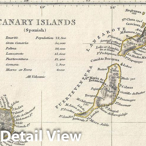 Historic Map : S.D.U.K. Antique Map of The Islands in The Atlantic Ocean, 1836, Vintage Wall Art