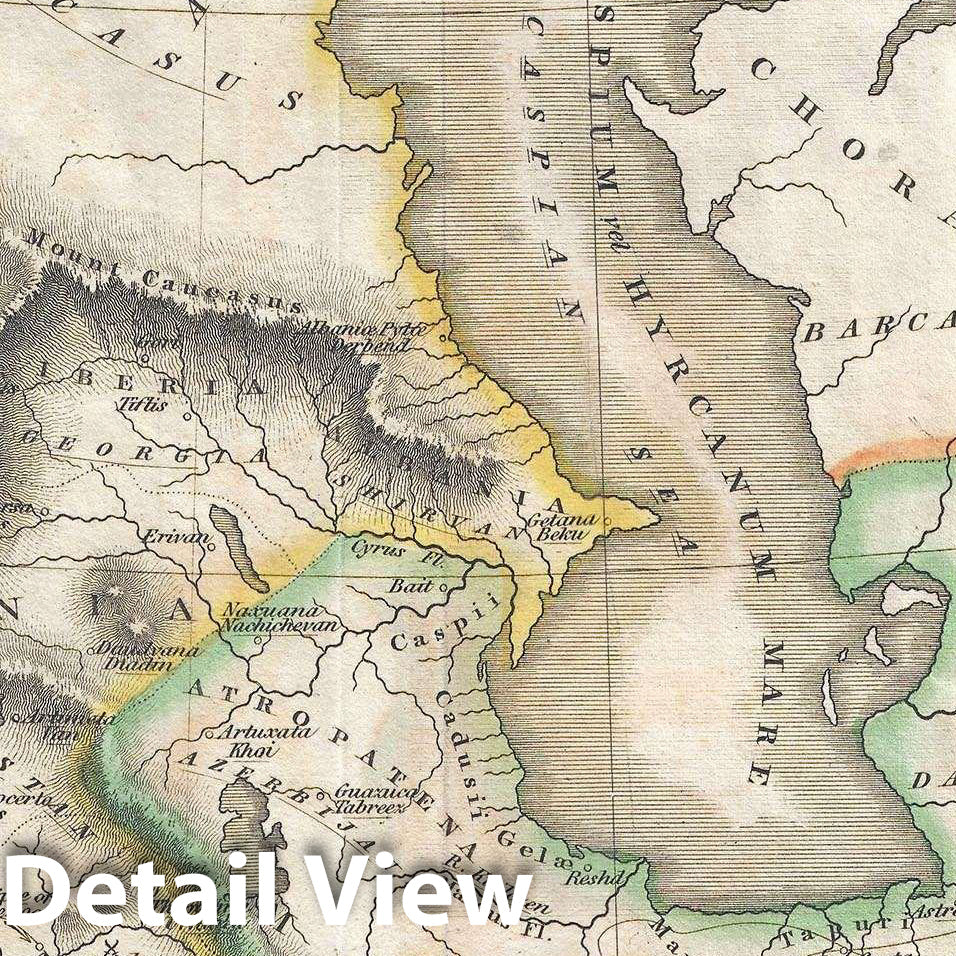 Historic Map : Thomson Map of The Marches of Alexander The Great (Middle East, Asia), 1829, Vintage Wall Art