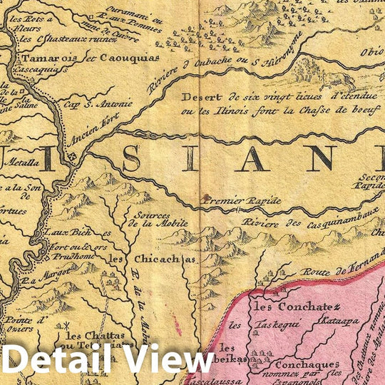 Historic Map : Homann Map of The Mississippi Valley (United States, Louisiana, Texas, British Colonies), 1720, Vintage Wall Art