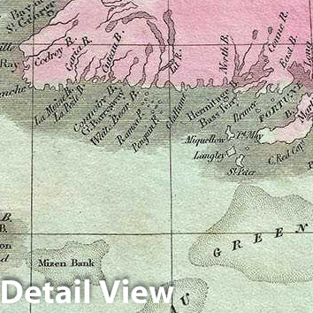 Historic Map : Antique Map of Canada's Maritime Provinces: New Brunswick, Nova Scotia, Newfoundland, Prince Edward Isl, 1833, Vintage Wall Art