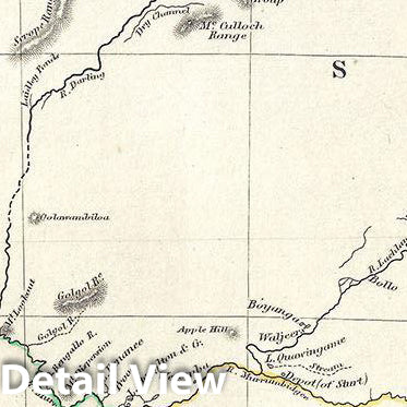 Historic Map : Black Map of New South Wales, Australia, 1844, Vintage Wall Art