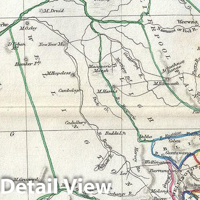 Historic Map : Tallis and Rapkin Map of New South Wales, Australia, Version 2, 1851, Vintage Wall Art