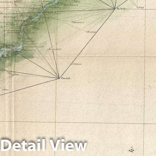 Historic Map : U.S. Coast Survey Map of New Jersey and The Delaware Bay, Version 2, 1851, Vintage Wall Art