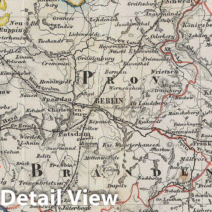 Historic Map : Perthes Antique Map of Northeastern Germany and Prussia, 1853, Vintage Wall Art