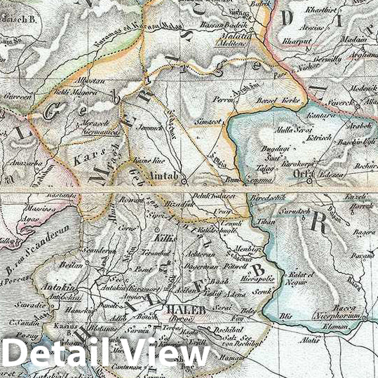 Historic Map : Weiland Map of Turkey and Asia Minor, 1826, Vintage Wall Art