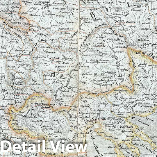 Historic Map : Weiland Antique Map of European Turkey, Greece and The Balkans, 1826, Vintage Wall Art