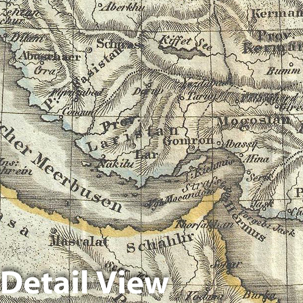 Historic Map : Mollo Map of Persia and Arabia, 1818, Vintage Wall Art