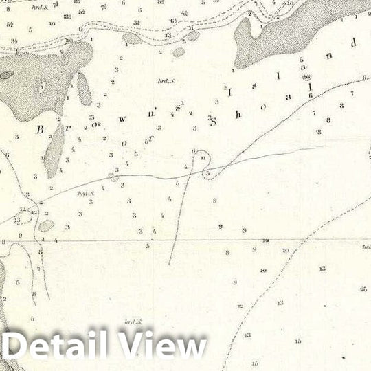 Historic Map : U.S. Coast Survey Chart or Antique Map of Plymouth Harbor, Massachusetts, 1854, Vintage Wall Art