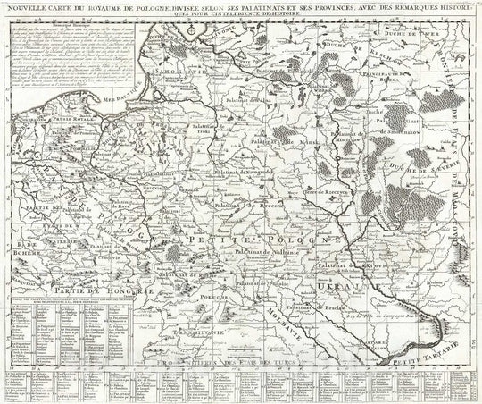 Historic Map : Chatelain Antique Map of The Kingdom of Poland (PolishLithuanian Commonwealth), 1710, Vintage Wall Art