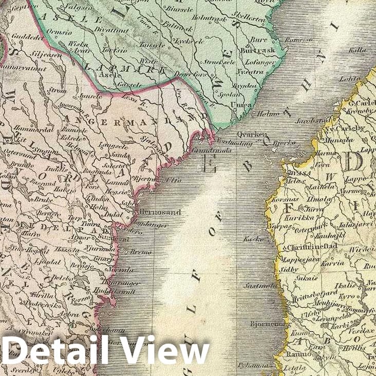 Historic Map : Thomson Antique Map of Scandinavia (Denmark, Sweden, Norway), 1817, Vintage Wall Art