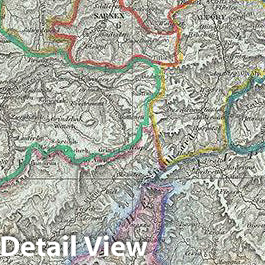 Historic Map : Meyer Antique Map of Switzerland, 1849, Vintage Wall Art