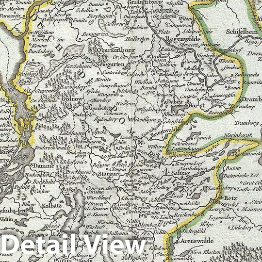 Historic Map : Vaugondy Antique Map of The Northern Portions of Upper Sain xony, Germany, 1751, Vintage Wall Art