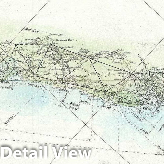 Historic Map : U.S. Coast Survey Antique Map of The Coast of Georgia and South Carolina, 1859, Vintage Wall Art