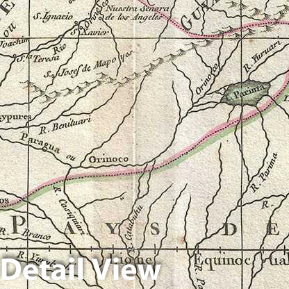 Historic Map : Bonne Map of Tierra Firma or Northern South America (Columbia, Venezuela, Guyana, Brazil), 1771, Vintage Wall Art