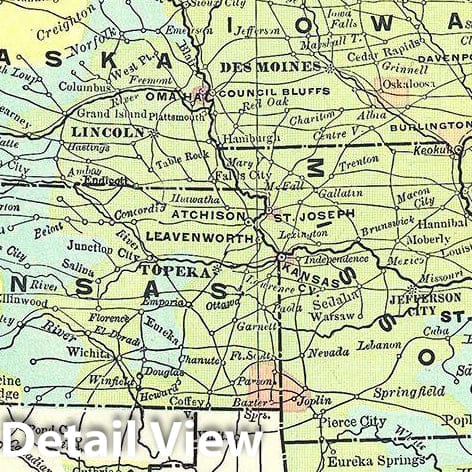 Historic Map : Rand McNally Map of The United States Showing Density of Population, 1892, Vintage Wall Art