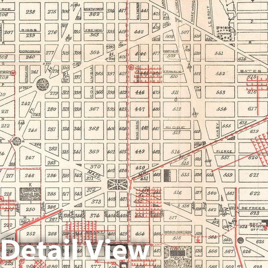 Historic Map : Norris Peters Antique Map of Washington D.C. Showing Western Union Telegraph Lines, 1891, Vintage Wall Art