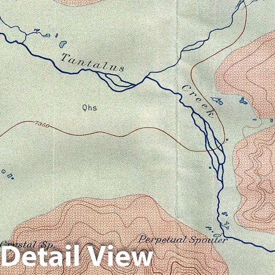 Historic Map : USGS Geologic Map of Norris Geyser Basin, Yellowstone National Park, 1904, Vintage Wall Art