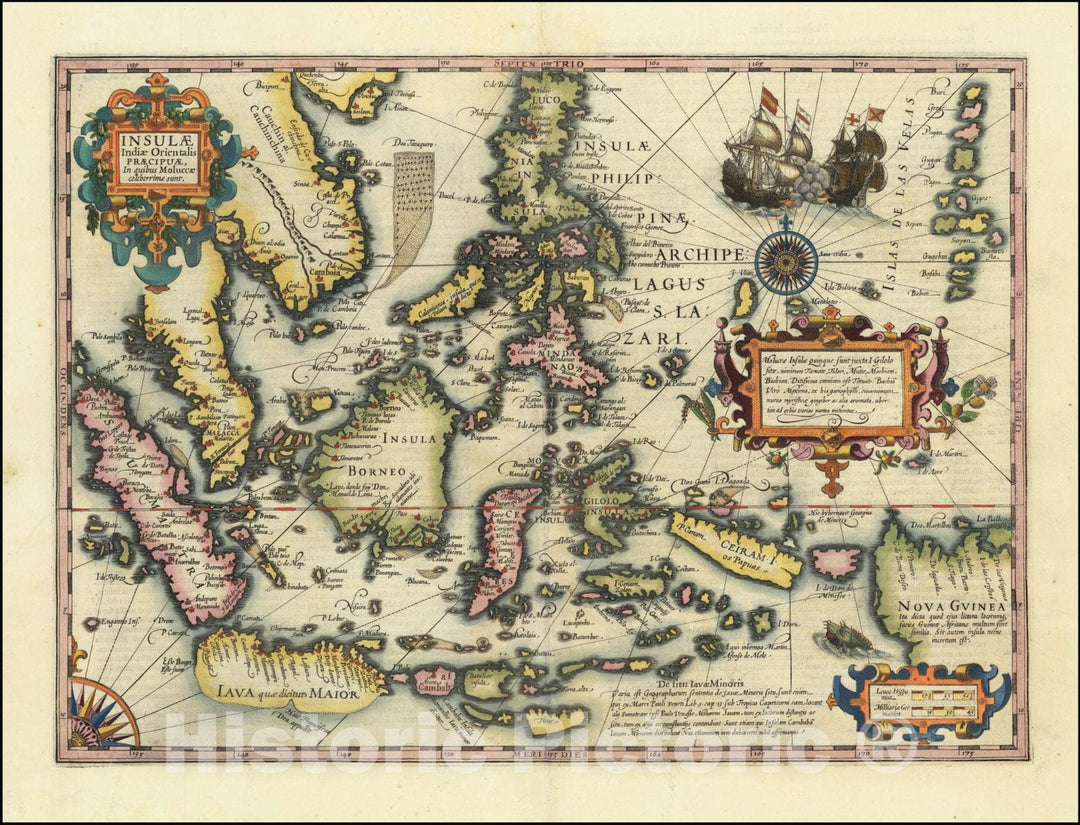 Historic Map : Insulae Indiae Orientalis Praecipuae, In quibus Moluccae celeberrime sunt, 1610, Vintage Wall Art