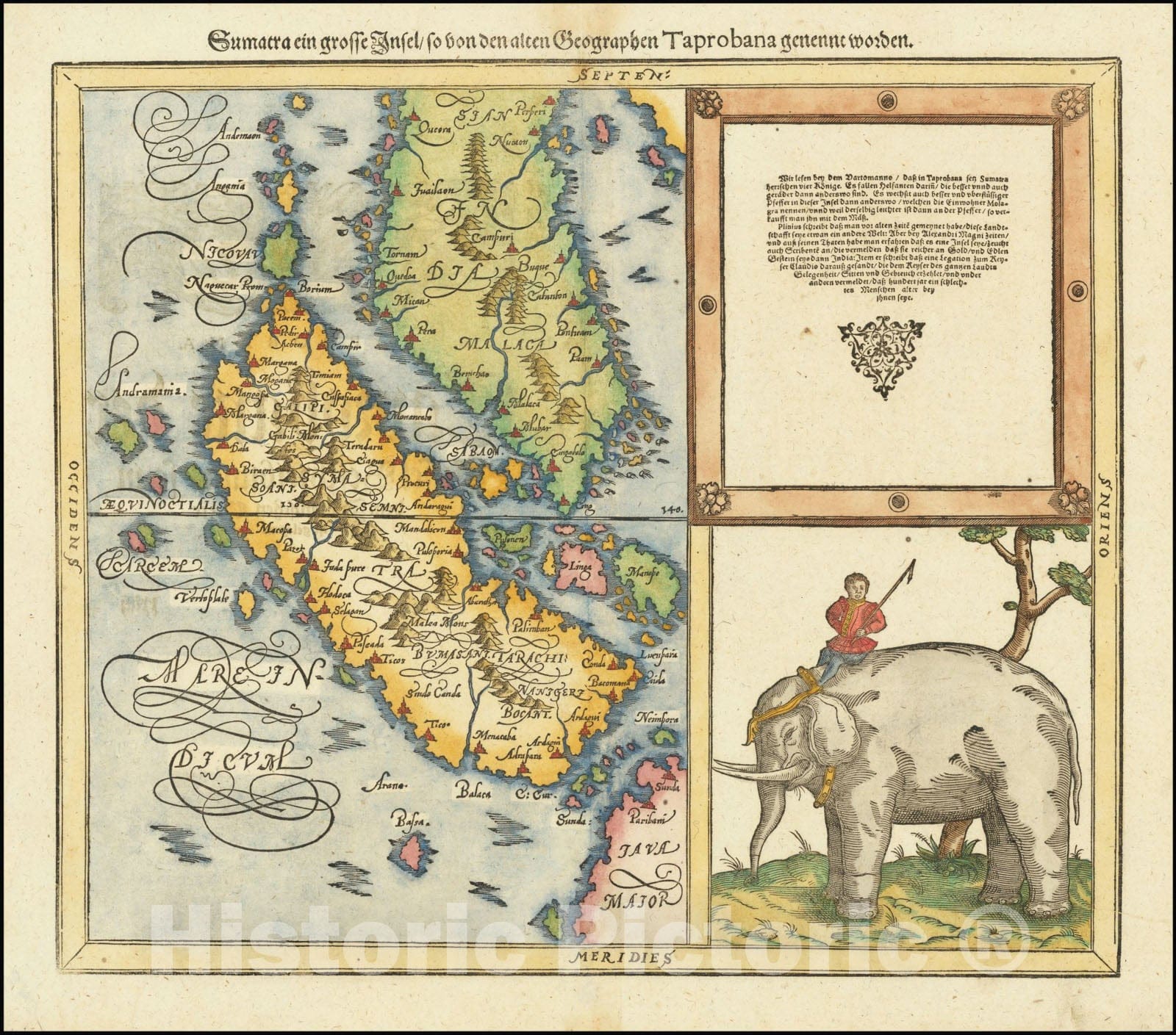 Historic Map : SingaporeSumatraMalaysiaStraits of Malacca, 1579, Vintage Wall Art