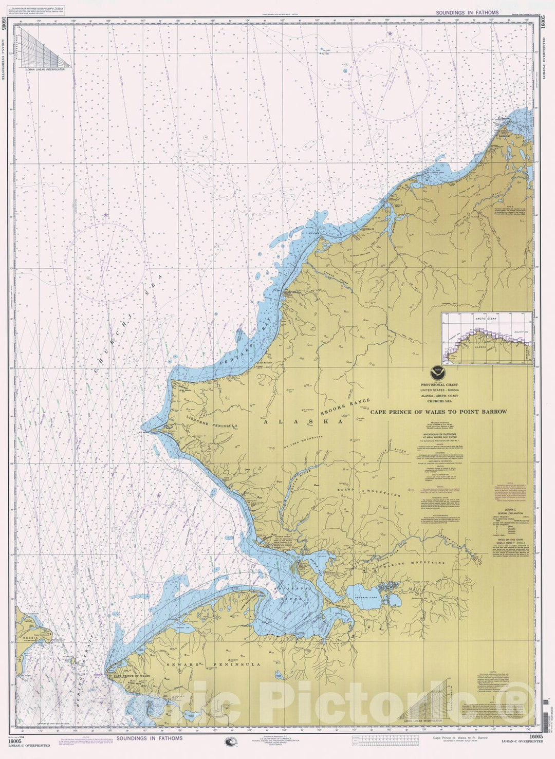 Historic Nautical Map - Cape Prince Of Wales To Pt Barrow, AK, 1998 NOAA Chart - Vintage Wall Art