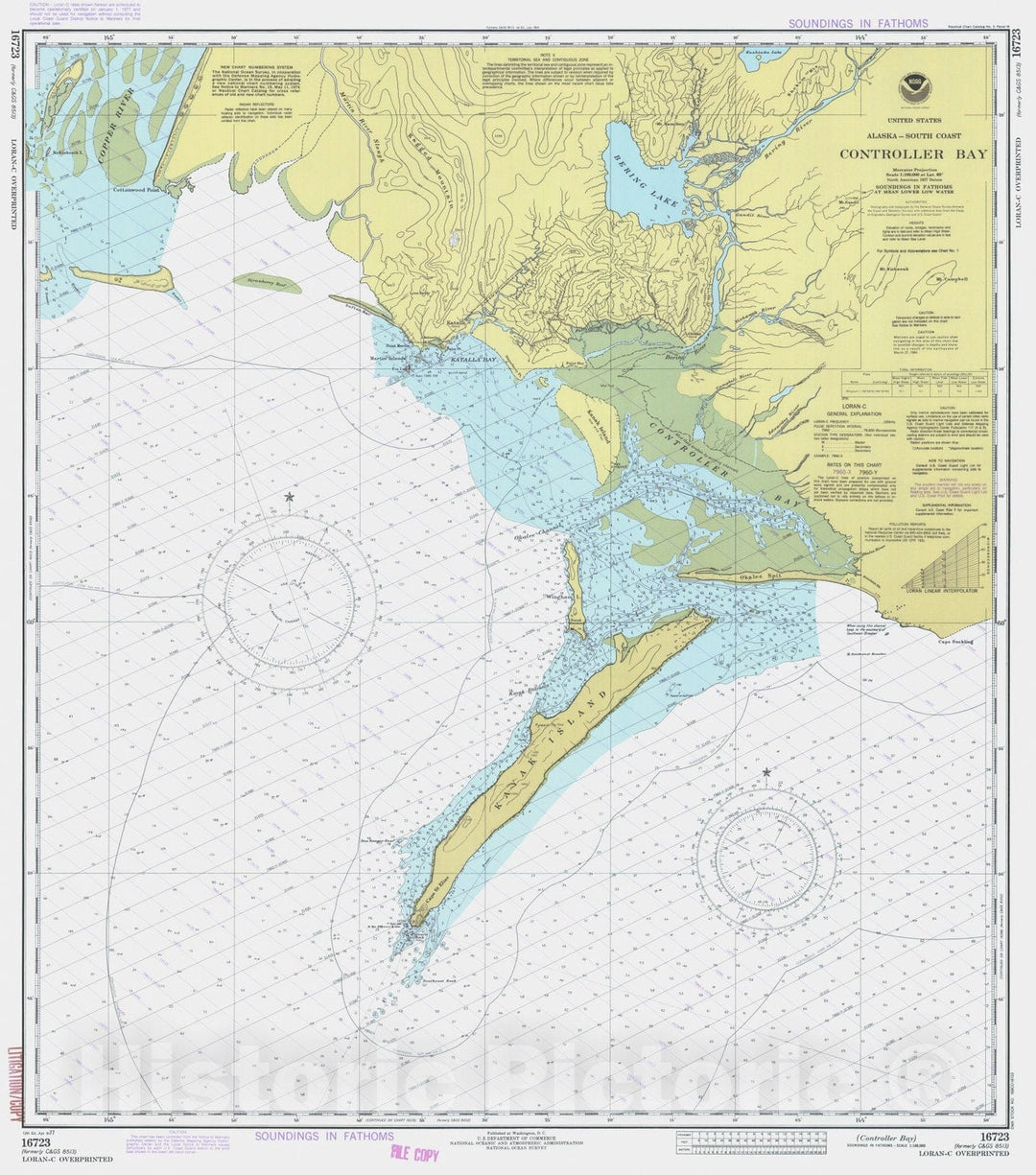 Historic Nautical Map - Controller Bay, AK, 1977 NOAA Chart - Vintage Wall Art