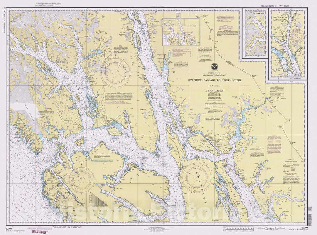 Historic Nautical Map - Stephens Passage To Cross Sound, AK, 1993 NOAA Chart - Vintage Wall Art