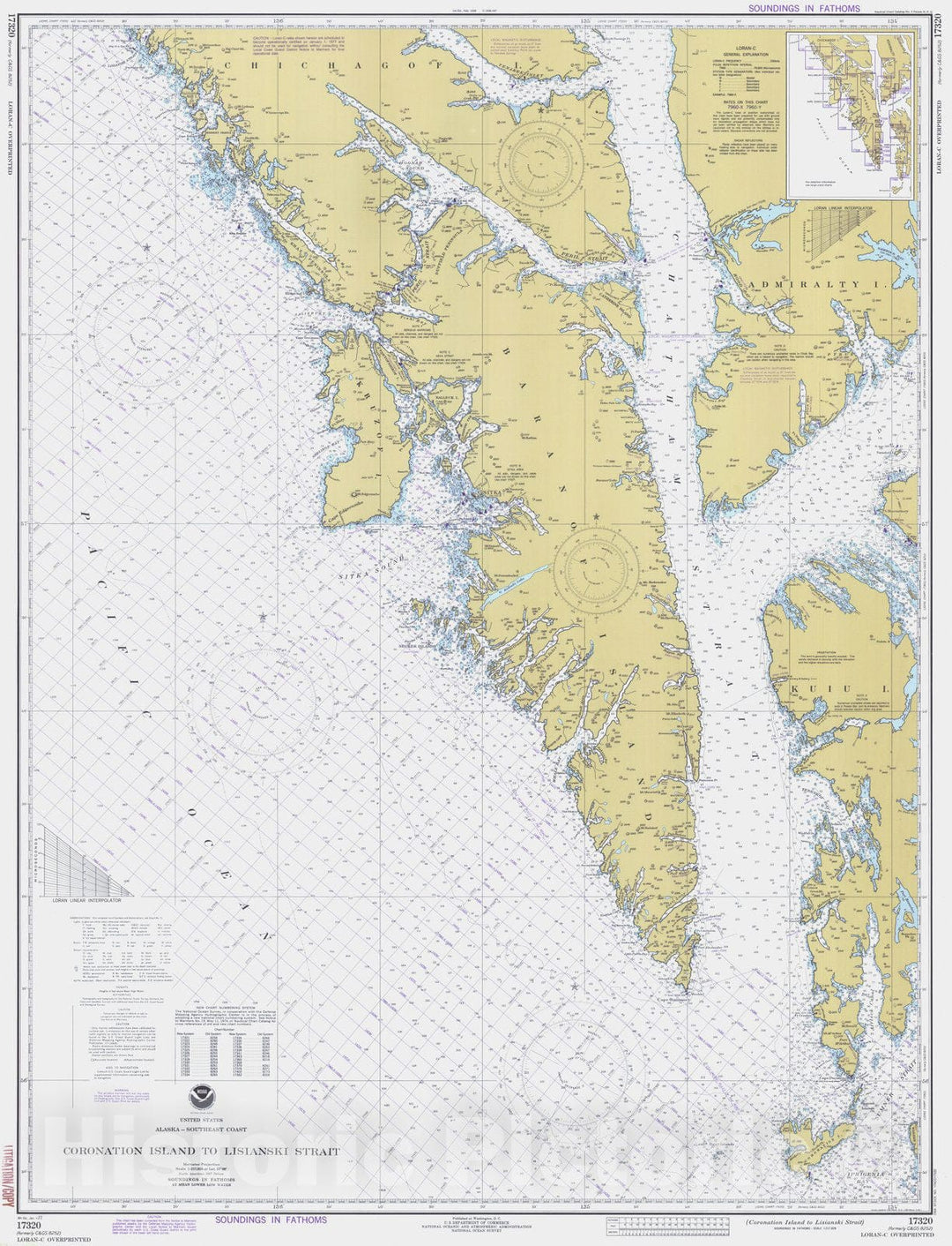 Historic Nautical Map - Coronation Island To Lisianski Strait, AK, 1977 NOAA Chart - Vintage Wall Art