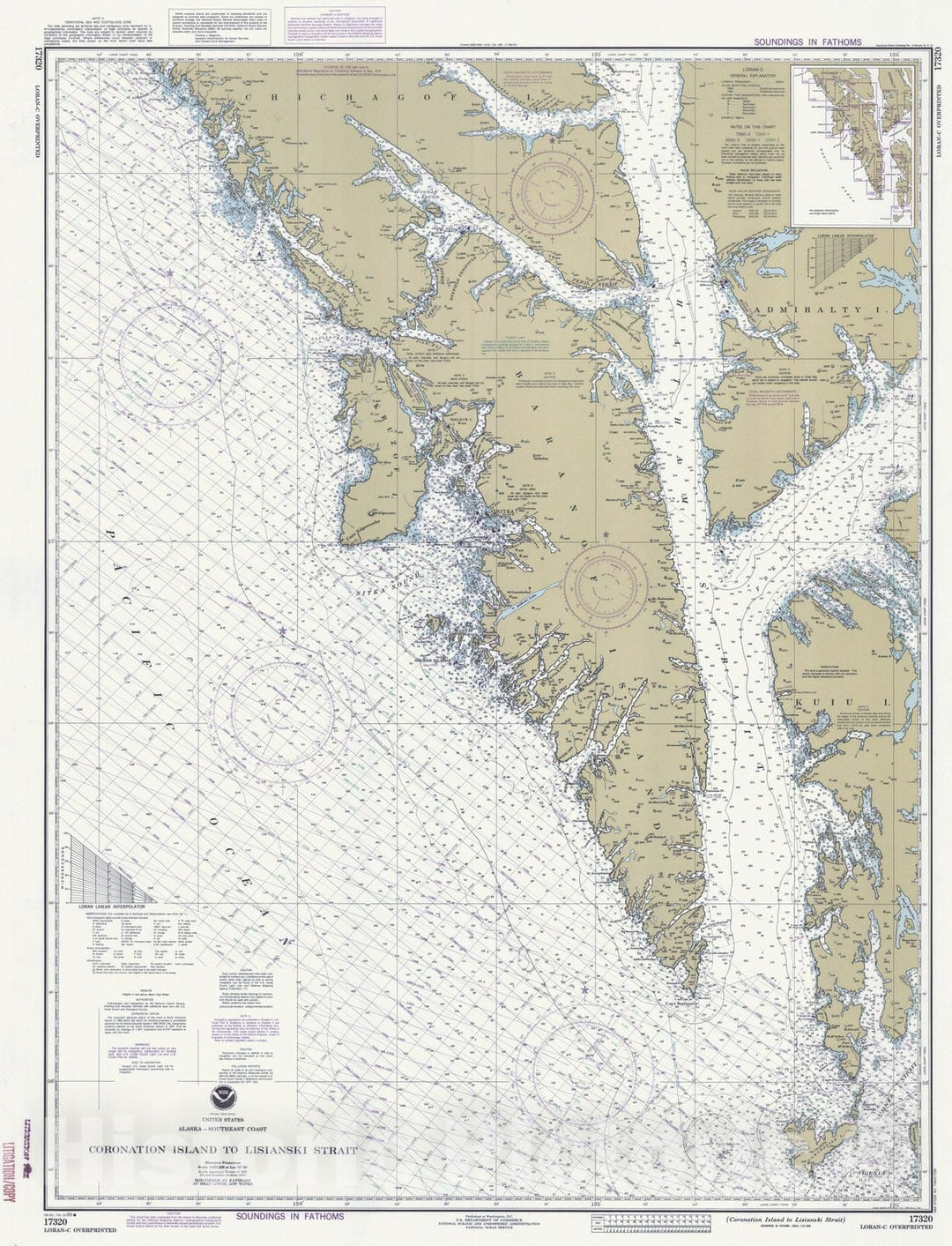 Historic Nautical Map - Coronation Island To Lisianski Strait, AK, 1989 NOAA Chart - Vintage Wall Art