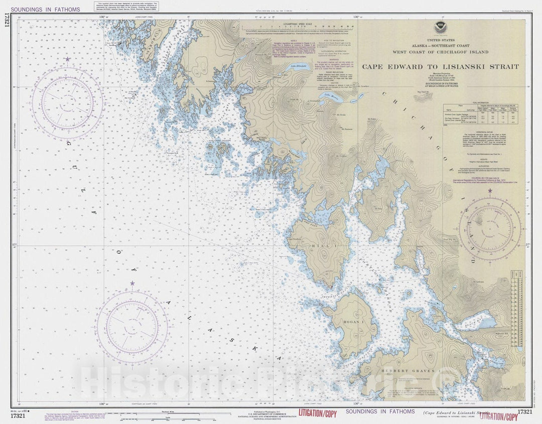 Historic Nautical Map - Cape Edward To Lisianski Strait, AK, 1990 NOAA Chart - Vintage Wall Art