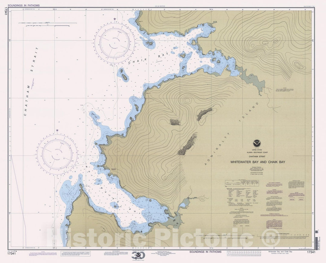 Historic Nautical Map - Whitewater Bay And Chaik Bay, AK, 2000 NOAA Chart - Vintage Wall Art