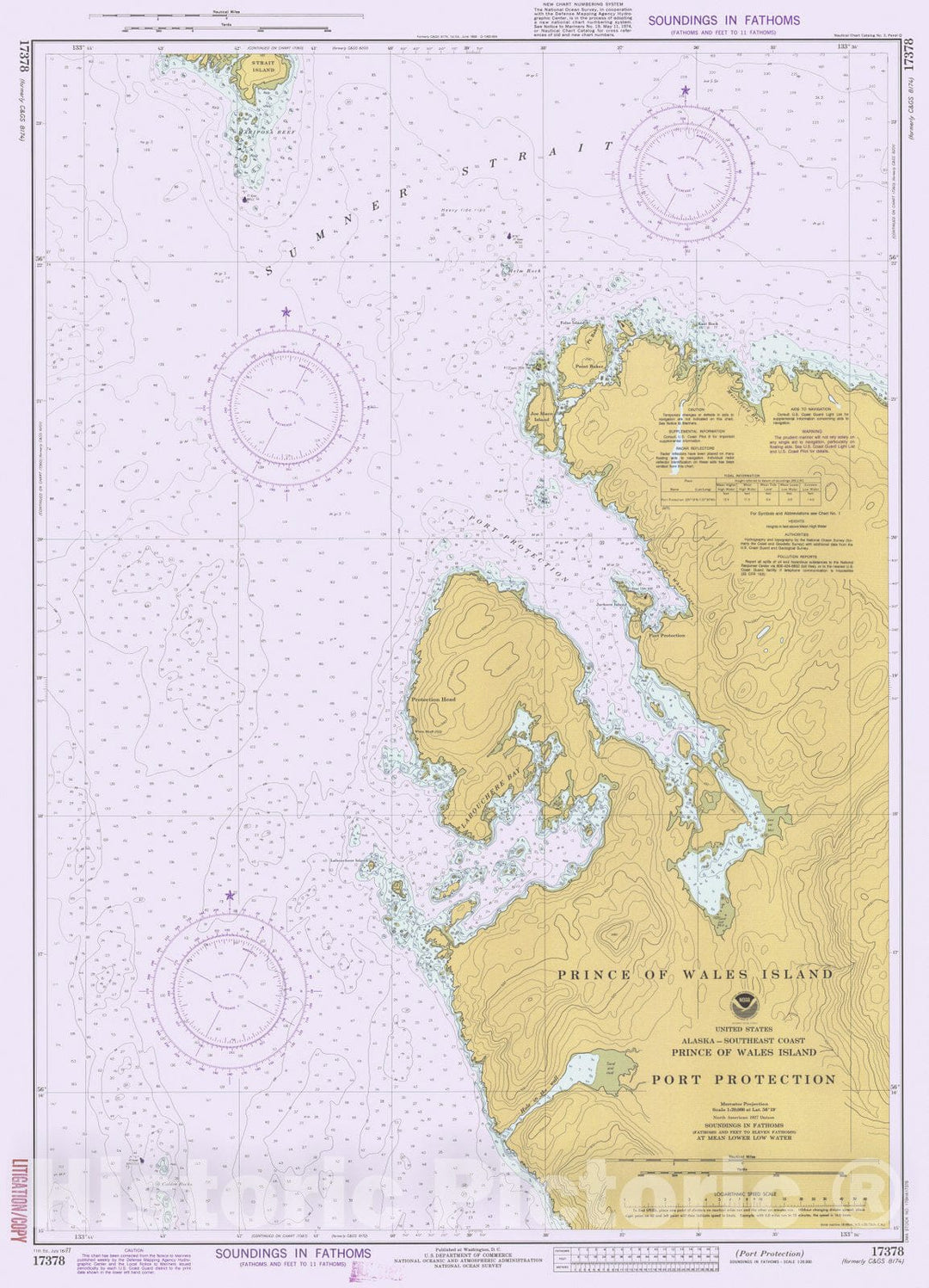 Historic Nautical Map - Port Protection, AK, 1977 NOAA Chart - Vintage Wall Art