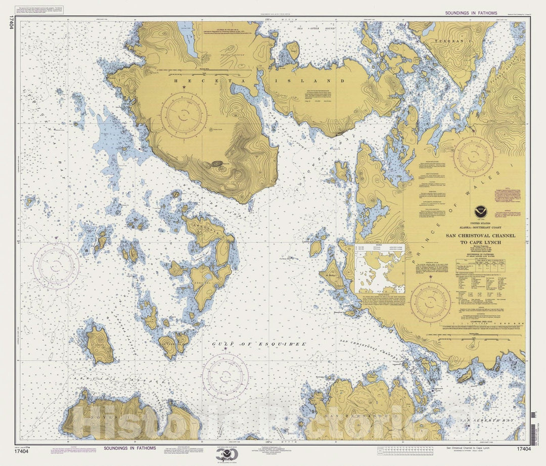 Historic Nautical Map - San Christoval Channel To Cape Lynch, AK, 2000 NOAA Chart - Vintage Wall Art